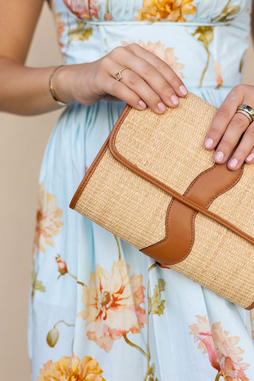 Allie Clutch - Rattan